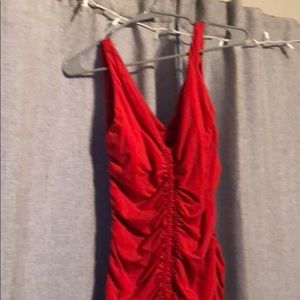 Red stretchy dress